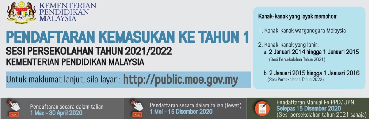 Pendaftaran Tahun 1 2021 2022 1