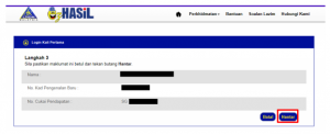 Panduan Permohonan No Pin dan Log In Kali Pertama ke LHDN Online 2