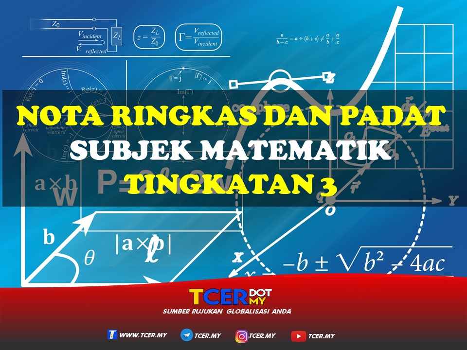 KOLEKSI NOTA RINGKAS DAN PADAT MATEMATIK TINGKATAN 3  TCER.MY