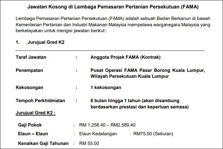 Jawatan Kosong 