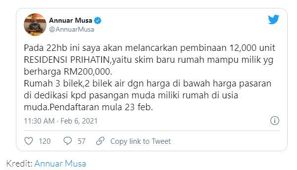 Rumah Mampu Milik Untuk Anak Muda