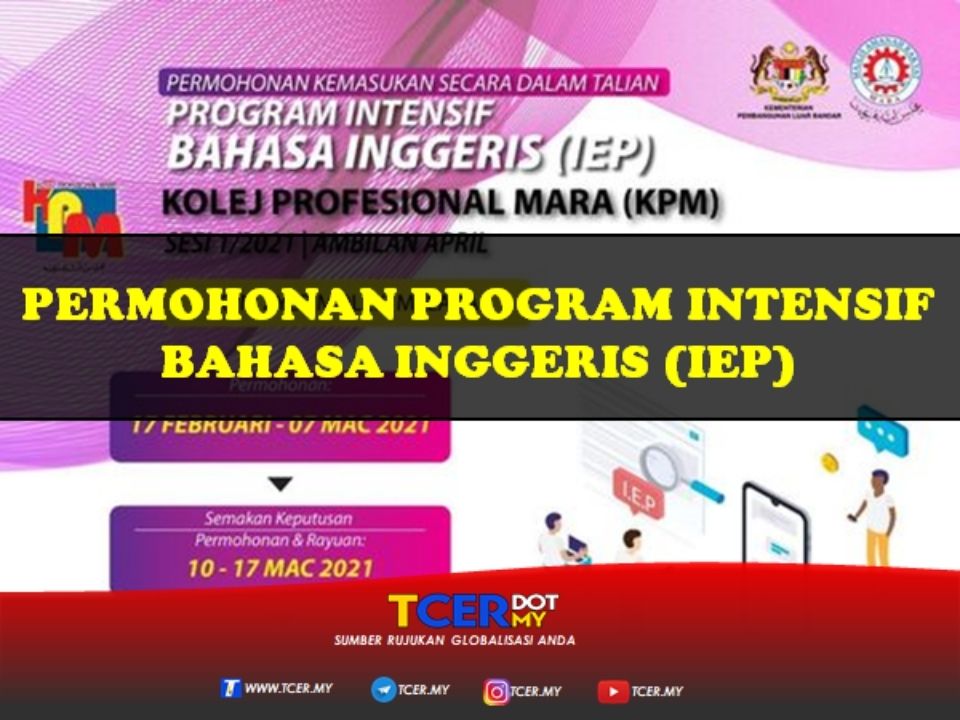 Permohonan Kemasukan Program Intensif Bahasa Inggeris - TCER.MY