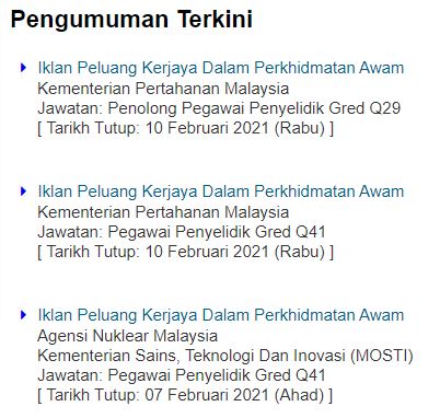 Jawatan Kosong Di Suruhanjaya Perkhidmatan Awam Malaysia