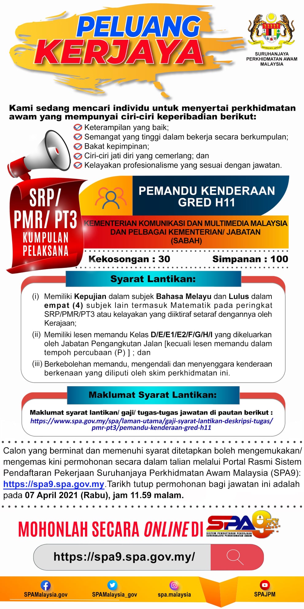 Jawatan Kosong Sebagai Pemandu Kenderaan - TCER.MY