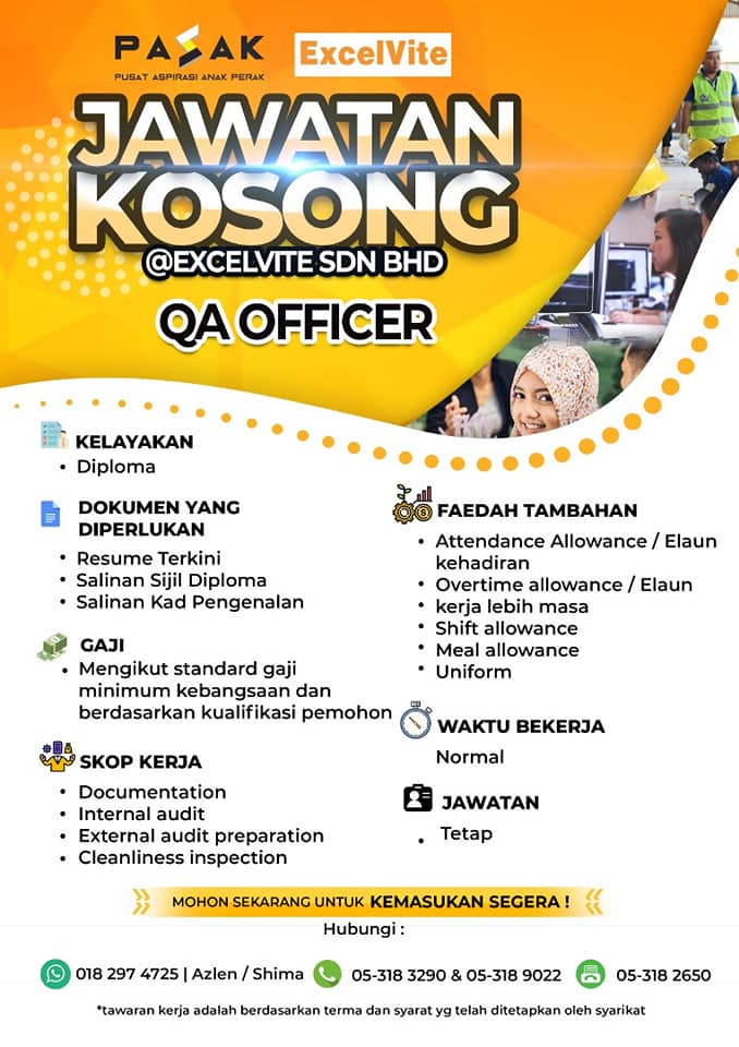 Jawatan Kosong Di Pusat Aspirasi Anak Perak (PASAK) 1 Jawatan Kosong Di Pusat Aspirasi Anak Perak (PASAK)
