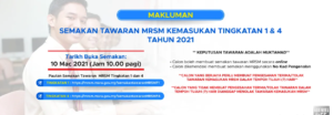 Semakan Keputusan Tawaran MRSM 2021 Tingkatan 1 Dan 4 Bermula 10 Mac 1 KEPUTUSAN TAWARAN MRSM 2021
