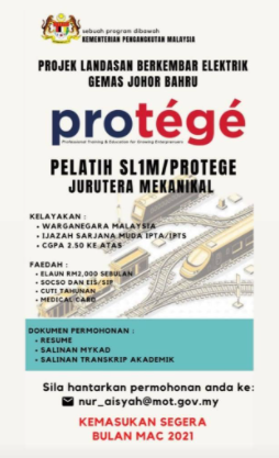 Jawatan kosong di Protege 1 Jawatan kosong di Protege