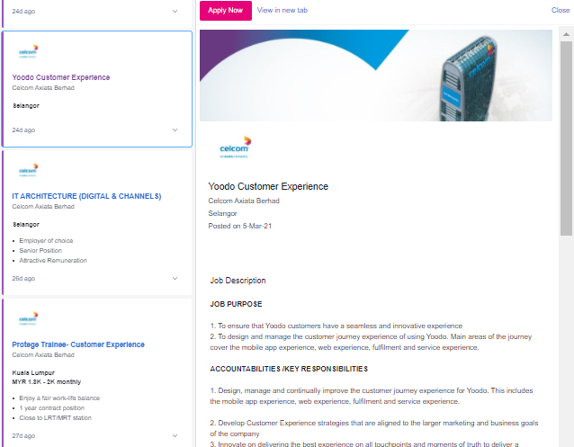 Jawatan kosong di Celcom Axiata Berhad 1 Jawatan kosong di Celcom Axiata Berhad