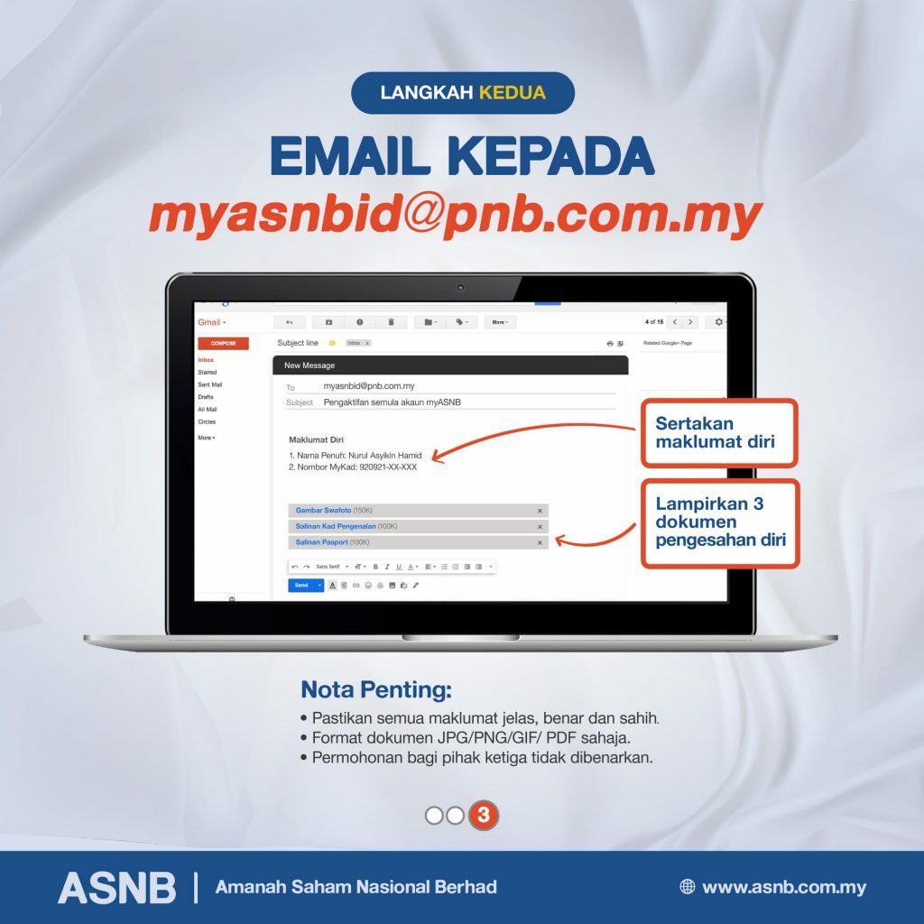 Aktifkan Semula Akaun myASNB 2 aktif