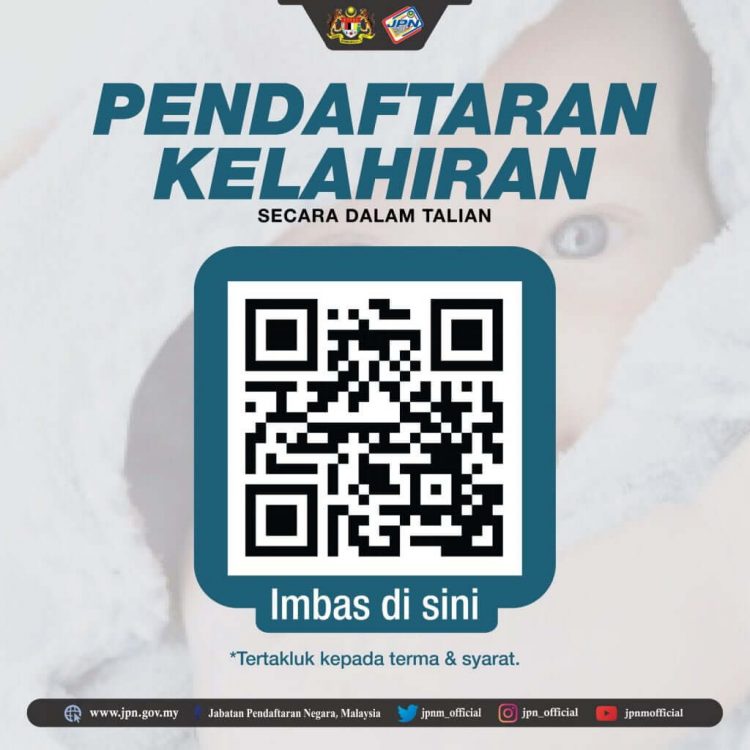 Permohonan Pendaftaran Kelahiran Online JPN 1 permohonan