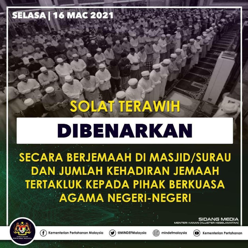 Perkembangan Perintah Kawalan Pergerakan 16 Mac 2021 6 perintah