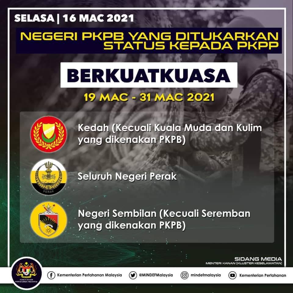Perkembangan Perintah Kawalan Pergerakan 16 Mac 2021 1 perintah