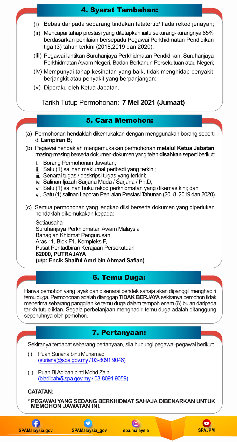 Jawatan kosong di Suruhanjaya Perkhidmatan Awam Malaysia 2 Jawatan kosong di Suruhanjaya Perkhidmatan Awam Malaysia