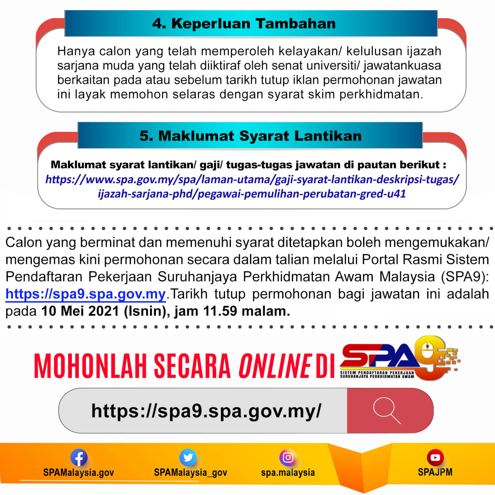 Jawatan kosong di Kementerian Kesihatan Malaysia
