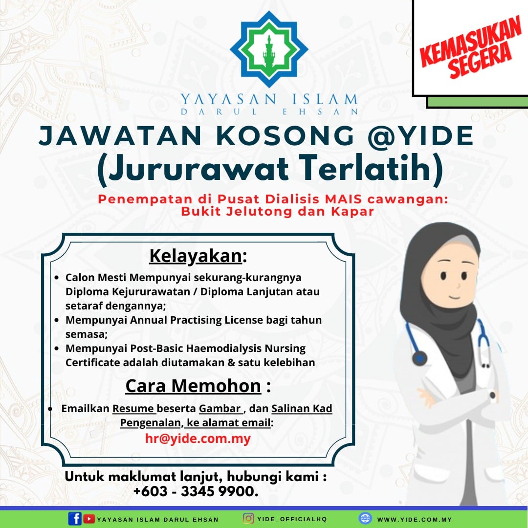 Jawatan Kosong Di Yayasan Islam Darul Ehsan 