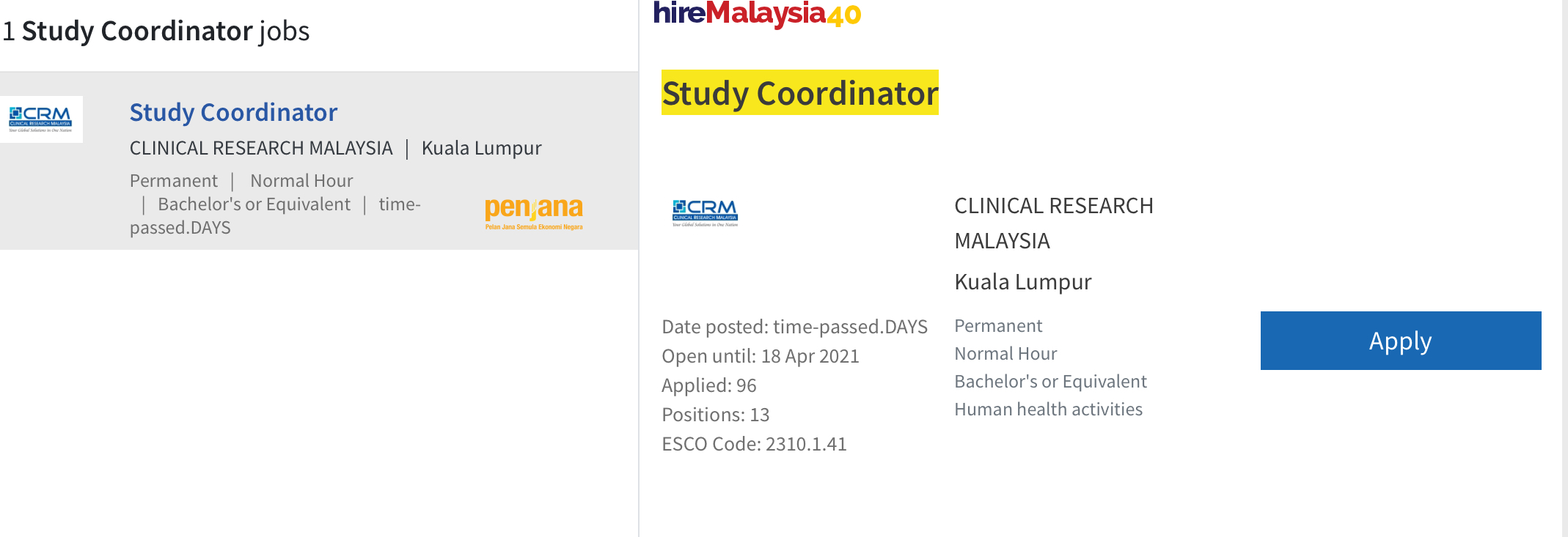Jawatan Kosong Di Clinical Research Malaysia
