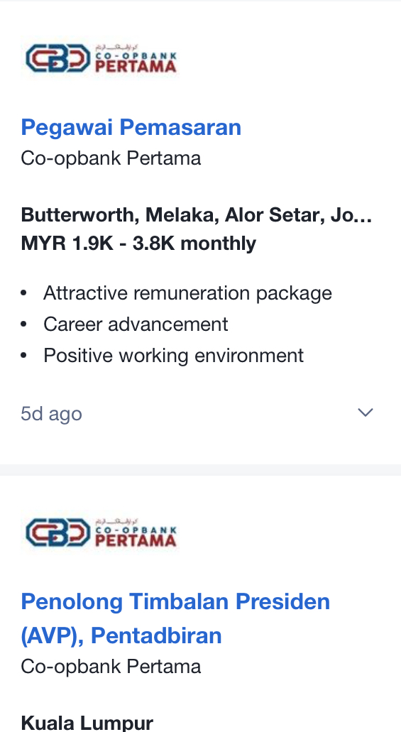 Jawatan Kosong Di Co-opbank Pertama