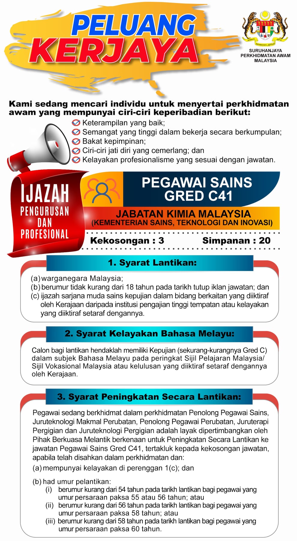 Jawatan Kosong Di Jabatan Kimia Malaysia 1 Jawatan Kosong Di Jabatan Kimia Malaysia