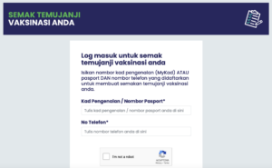 semakan temujanji vaksin
