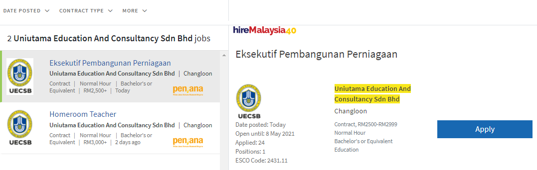 Jawatan kosong di Uniutama Education and Consultancy Sdn Bhd 1 Jawatan kosong di Uniutama Education and Consultancy Sdn Bhd