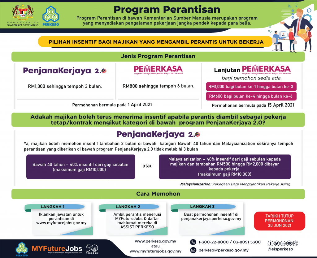 Insentif Perantis Baru RM800 PERKESO Pemerkasa