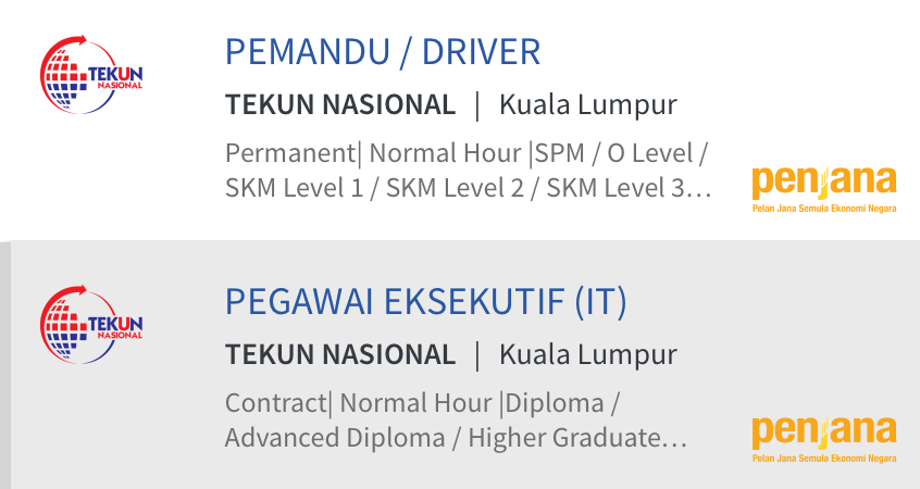 Jawatan Kosong Di Tekun Nasional 1 Jawatan Kosong Di Tekun Nasional