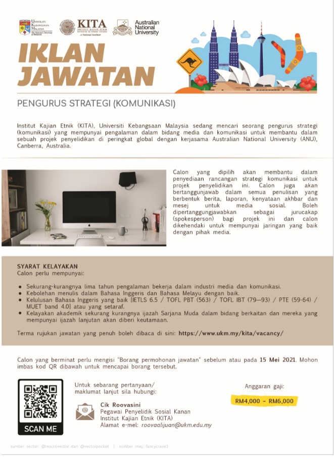 Jawatan kosong di Universiti Kebangsaan Malaysia (UKM)