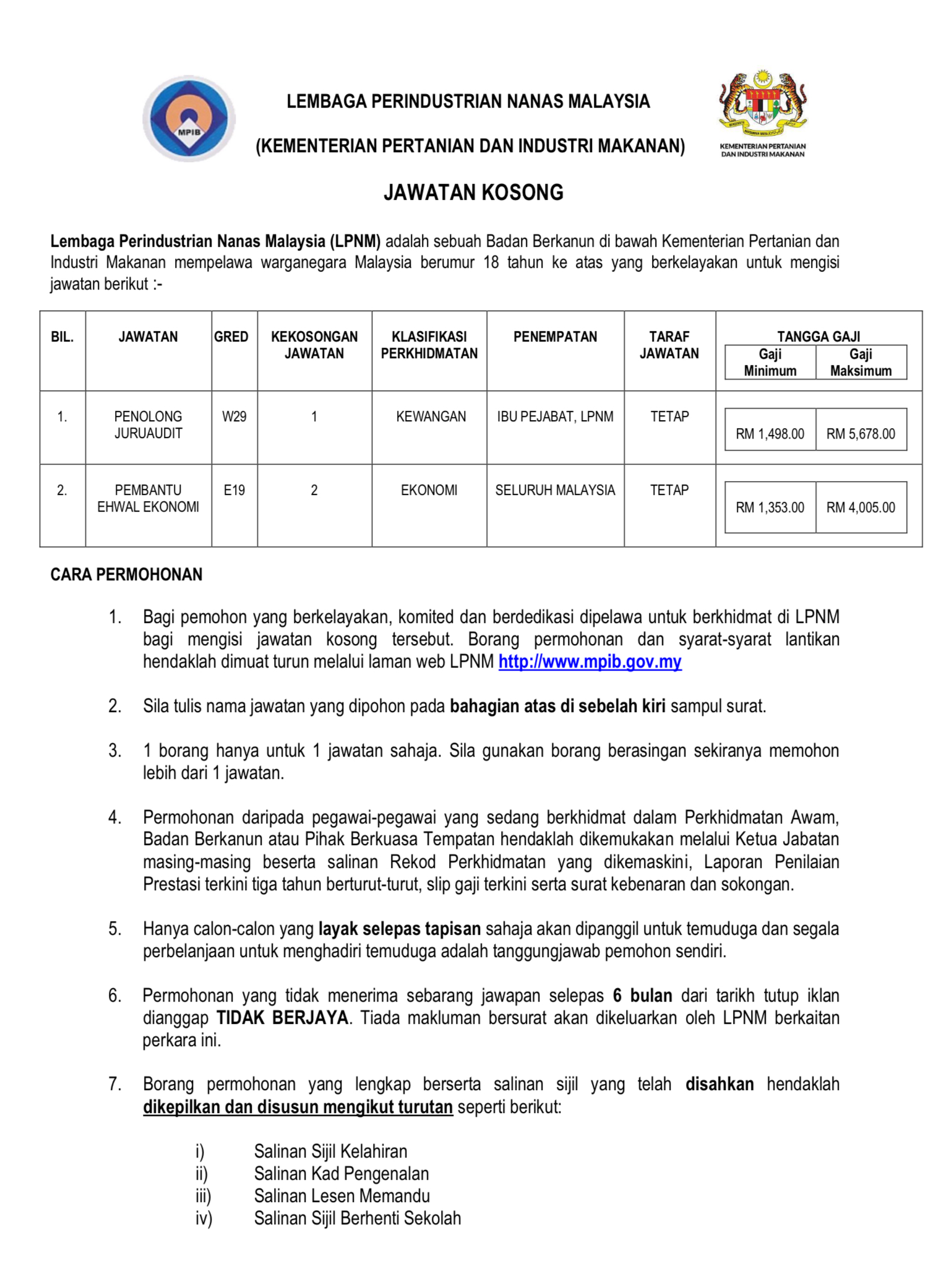 Jawatan Kosong Di Lembaga Perindustrian Nanas Malaysia 1 Jawatan Kosong Di Lembaga Perindustrian Nanas Malaysia