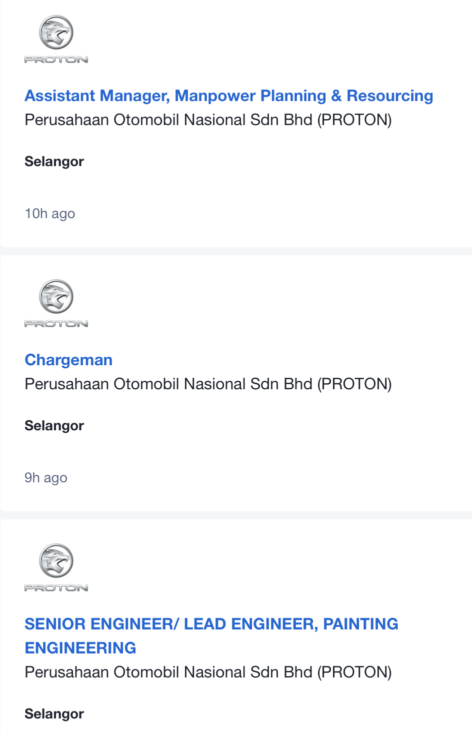 Jawatan Kosong Proton 1 Jawatan Kosong Proton