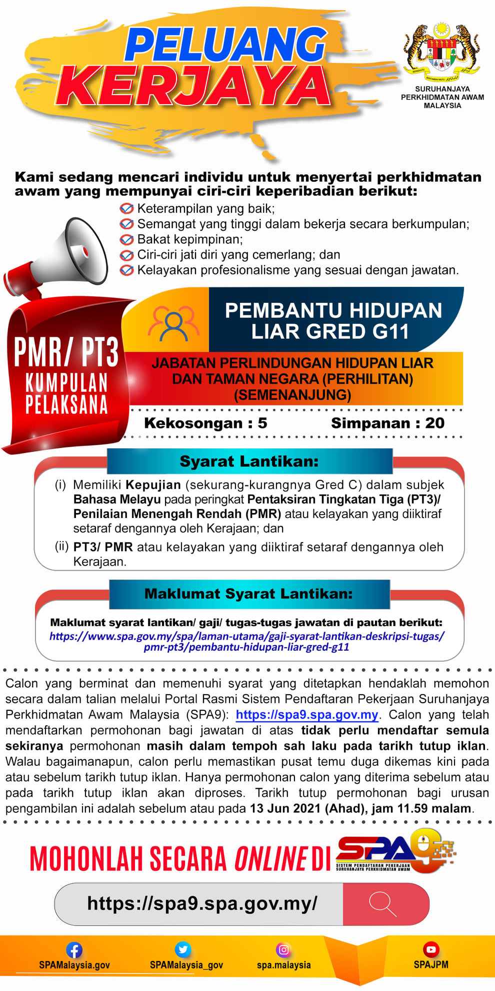 Jawatan Kosong Di PERHILITAN 1 Jawatan Kosong Di PERHILITAN