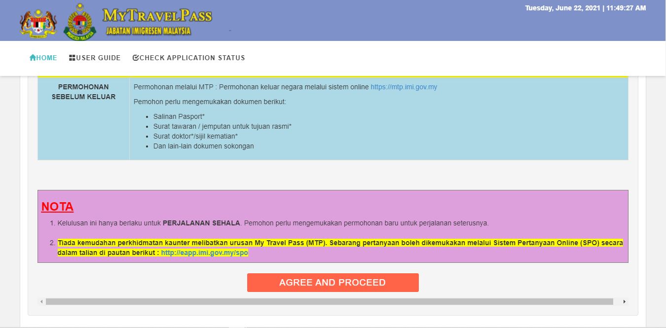 Permohonan MyTravelPass Untuk Masuk dan Keluar Negara Malaysia 12