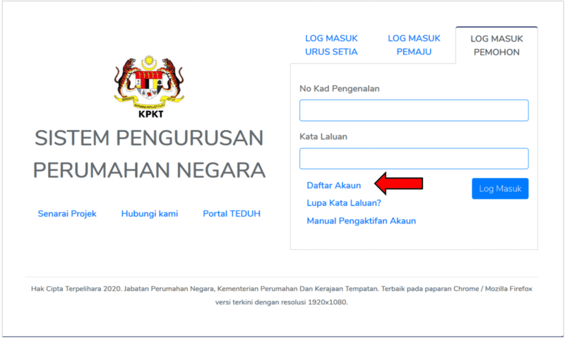 Permohonan Program Perumahan Rakyat 2021