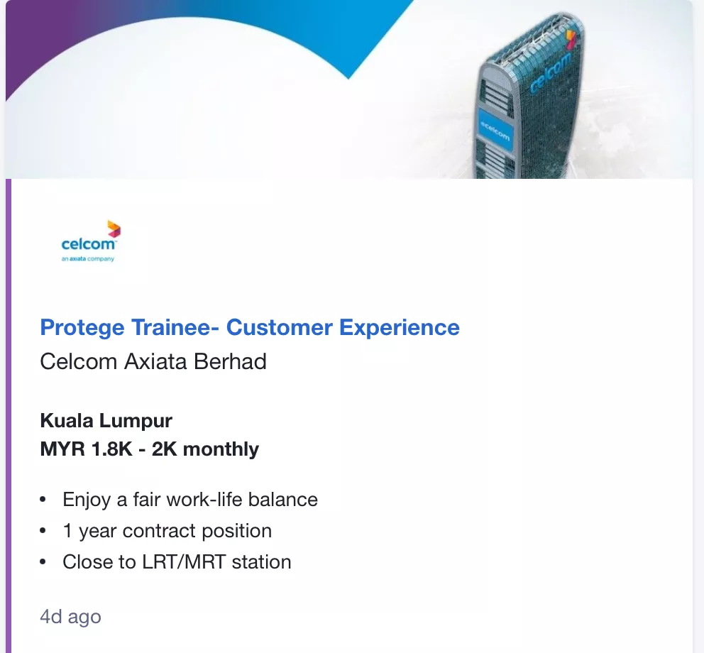 Kerja Kosong di Celcom Axiata Berhad 3 Kerja Kosong di Celcom Axiata Berhad