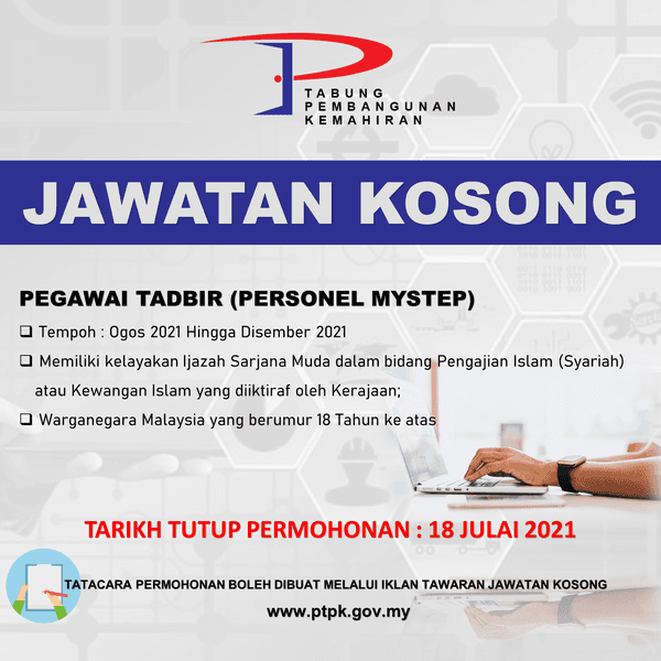 Kerja Kosong Di Perbadanan Tabung Pembangunan Kemahiran (PTPK)