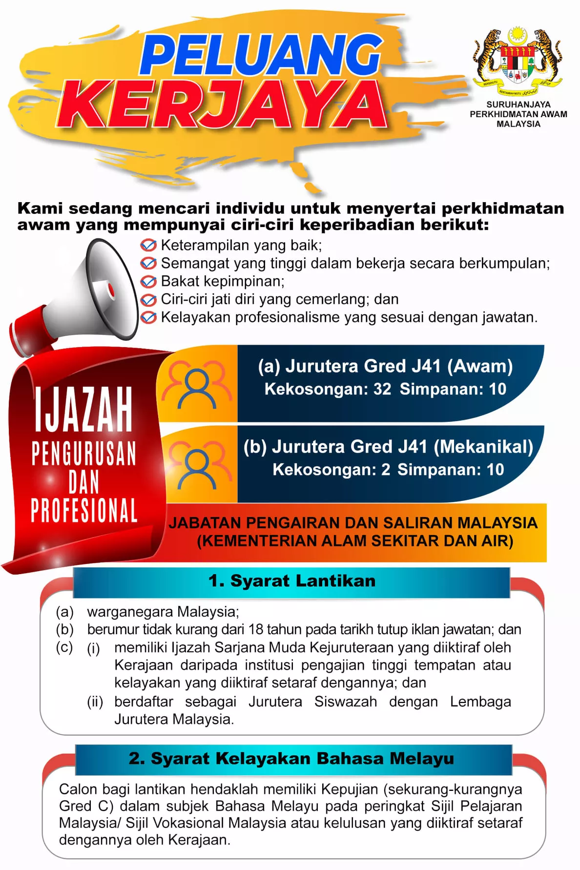Kerja Kosong di Suruhanjaya Perkhidmatan Awam Malaysia (SPA)
