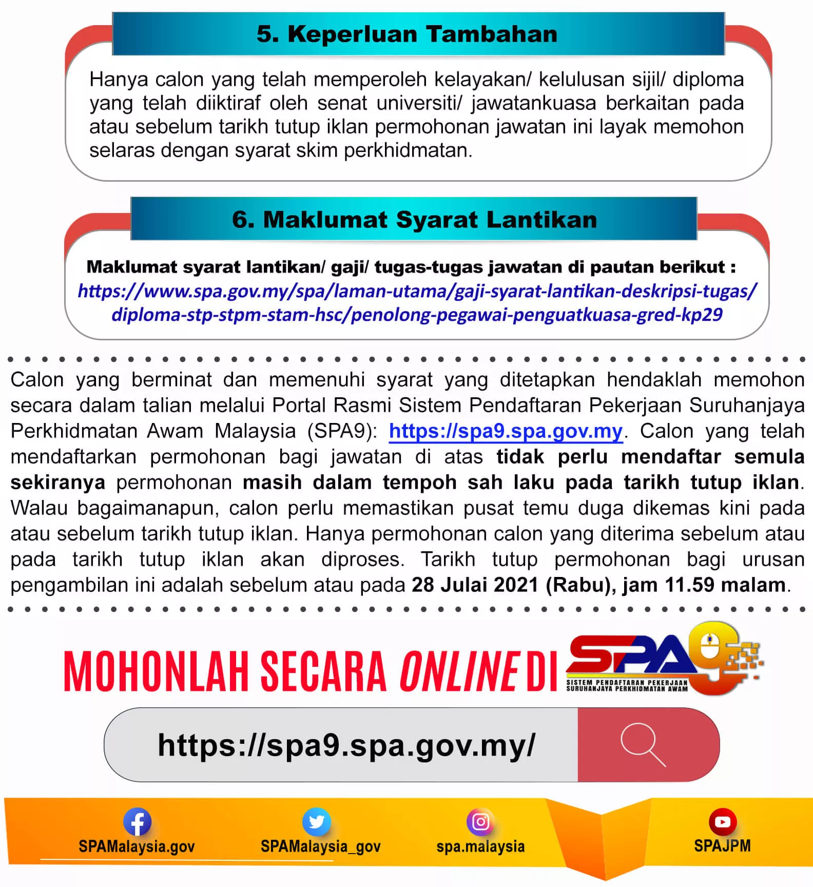 Kerja Kosong di Suruhanjaya Perkhidmatan Awam Malaysia (SPA)