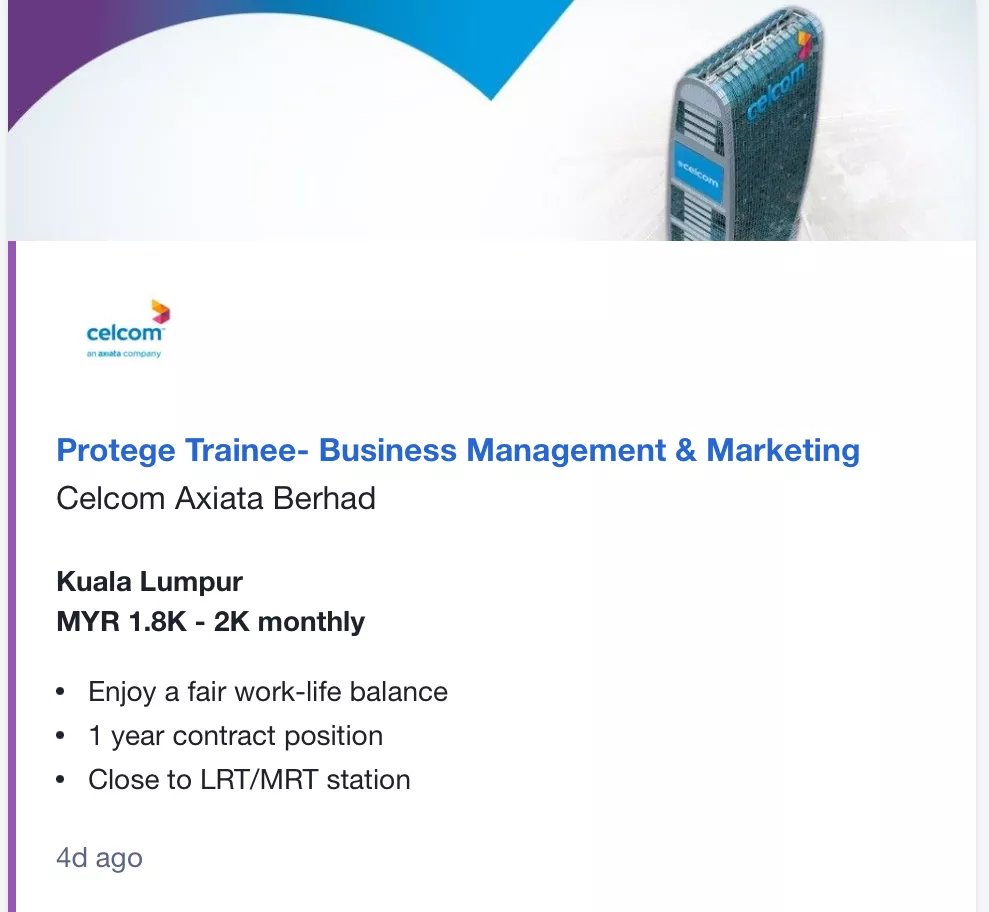 Kerja Kosong di Celcom Axiata Berhad 6 Kerja Kosong di Celcom Axiata Berhad