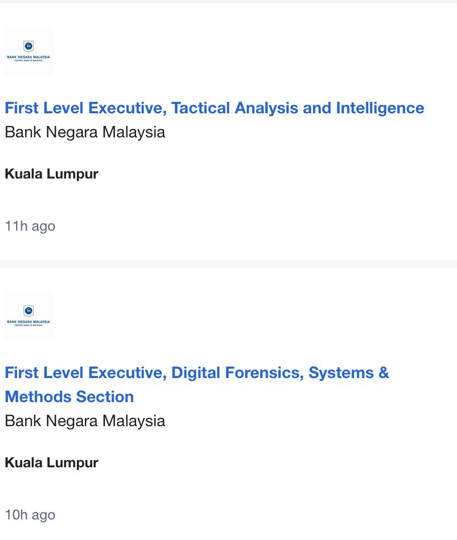 Kerja Kosong di Bank Negara Malaysia 