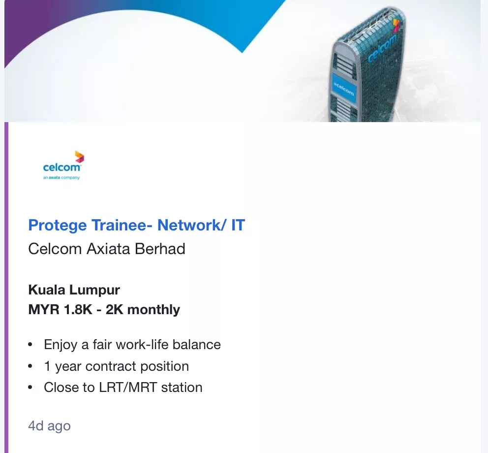 Kerja Kosong di Celcom Axiata Berhad 4 Kerja Kosong di Celcom Axiata Berhad
