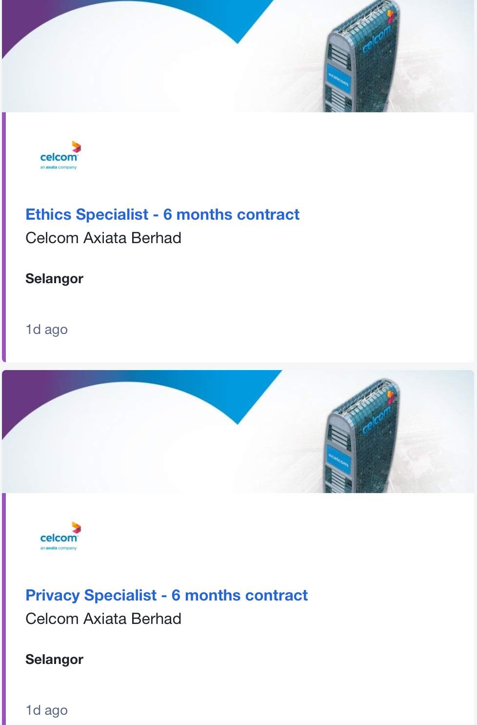 Kerja Kosong di Ceclom Axiata Berhad