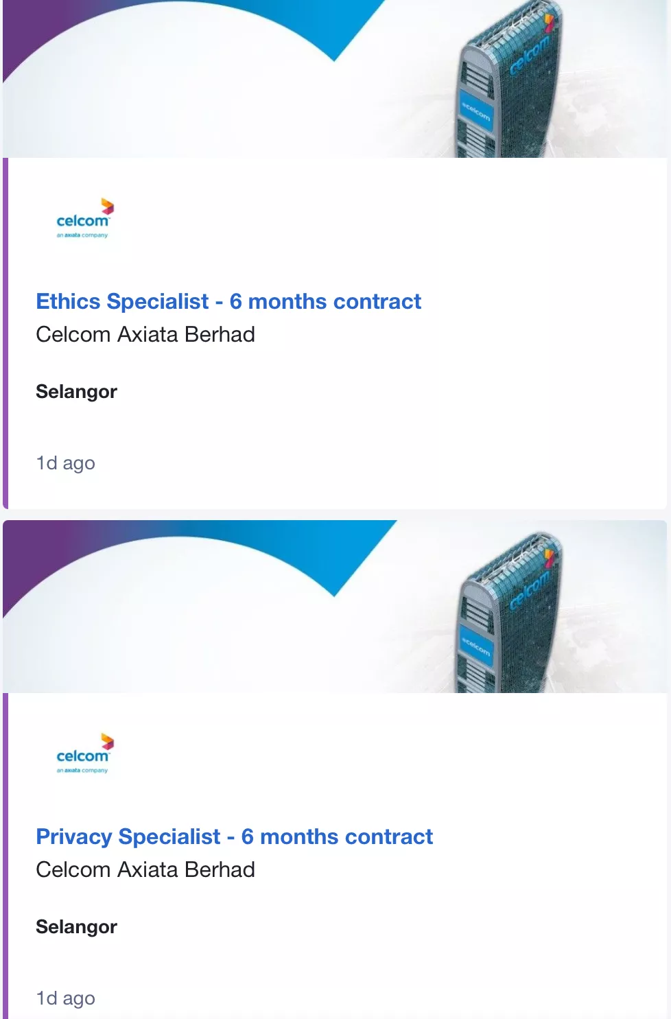 Kerja Kosong di Celcom Axiata Berhad 1 Kerja Kosong di Ceclom Axiata Berhad