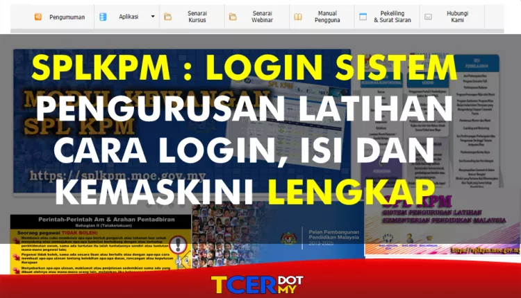 SPLKPM LOGIN SISTEM PENGURUSAN LATIHAN