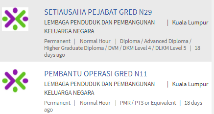 Kerja Kosong Kerajaan Lembaga Penduduk Dan Pembangunan Keluarga Negara (LPPKN) 