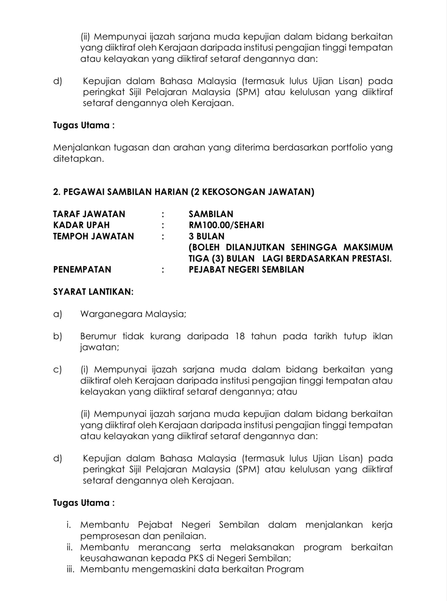 Kerja Kosong Di SME Corporation Malaysia 