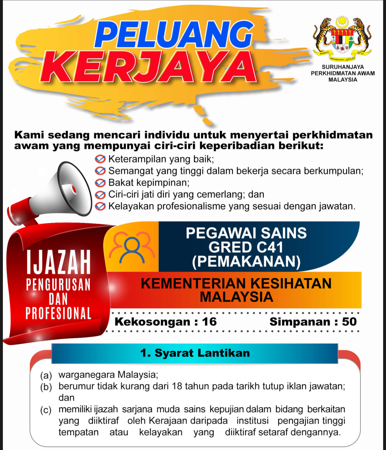 Kerja Kosong Di Suruhanjaya Perkhidmatan Awan Malaysia