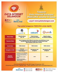 Permohonan Data Internet Selangor Percuma Selama Setahun 