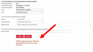 Permohonan kemasukan ke MRSM 2022