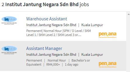 Kerja Kosong di Institut Jantung Negara Sdn Bhd