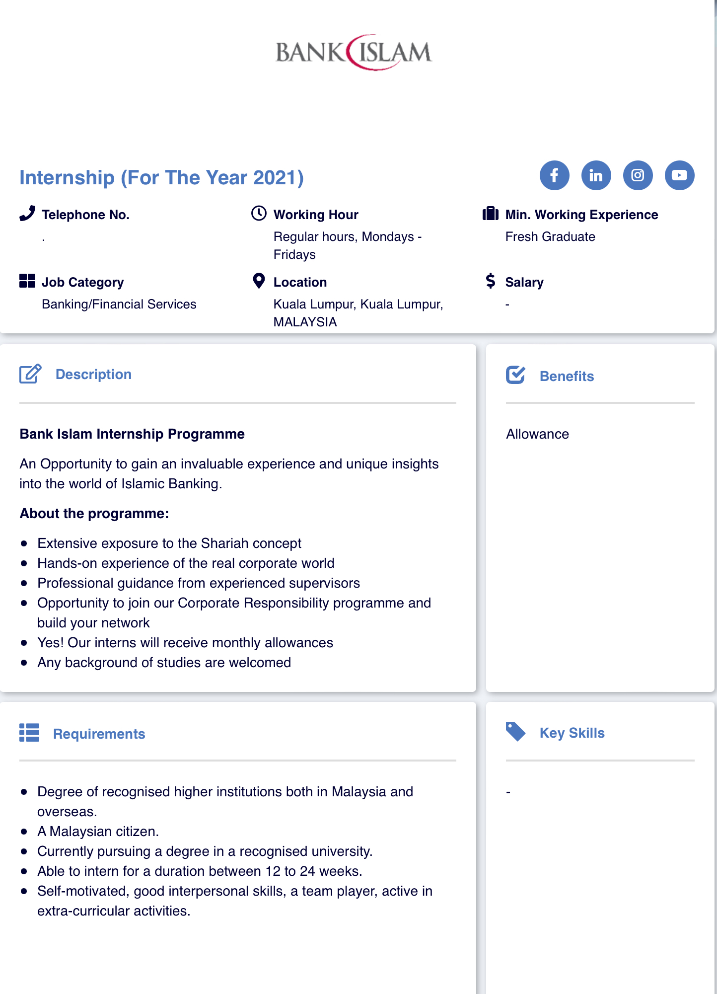 Kerja Kosong Di Bank Islam Malaysia Berhad 