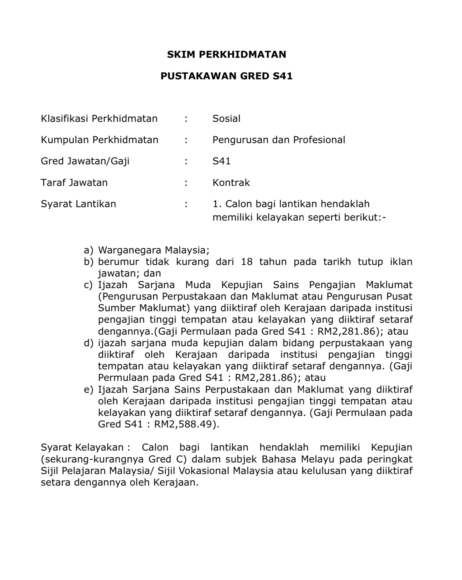 Kerja Kosong Di Kerajaan Negeri Pulau Pinang